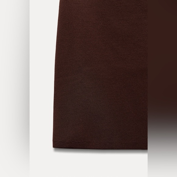 ZARA Khaite Inspired Brown 2-Piece Cardigan Sweater & Skirt Outfit Set - Picture 12 of 16